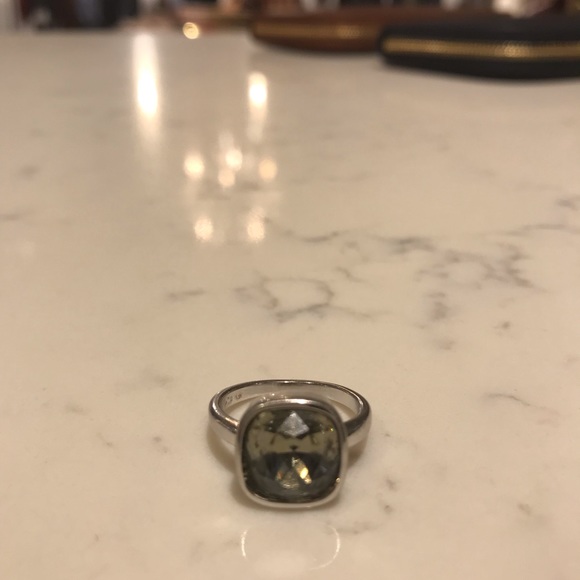 Jewelry - - Sterling and Swarovski Ring🌺 smoky Topal